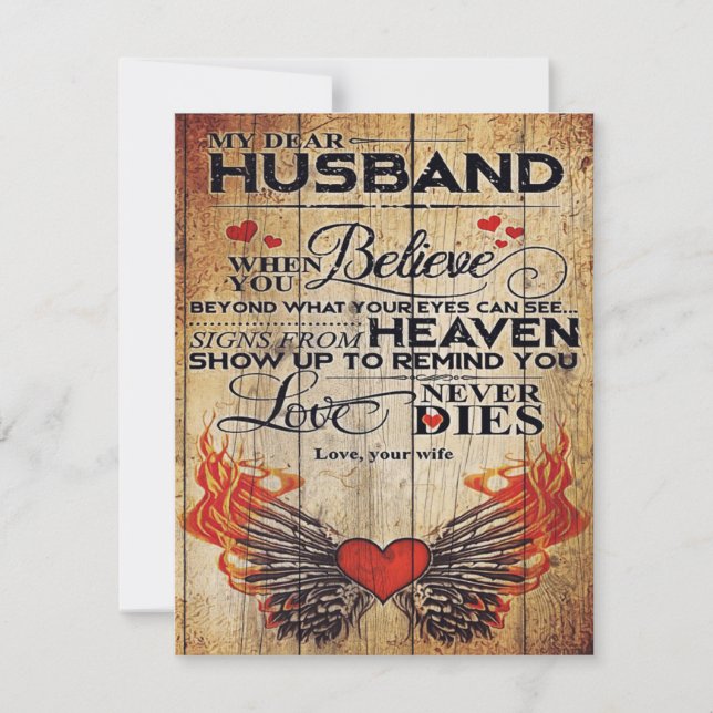 Convite Meu Marido Aniversário Presente | Carta Para Marid (Frente)