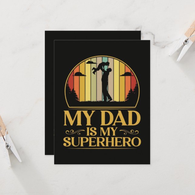 Convite Meu Pai é Meu Super Herói (Frente/Verso In Situ)