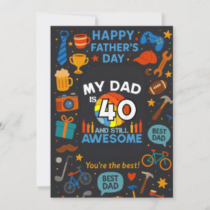 Convite Meu Pai Tem 40 Anos e Ainda é Incrível Presentes d