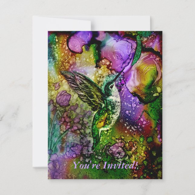 Convite Meu pequeno beija-flor (Frente)