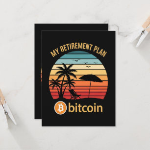 Convite Meu Plano de Aposentadoria Bitcoin Praia Pôr do So