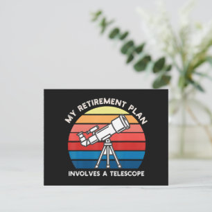 Convite Meu Plano de Aposentadoria Envolve Um Telescópio