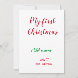 Convite Meu primeiro Natal adiciona o nome da família com