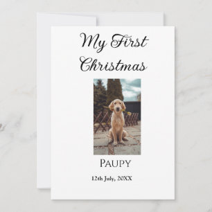 Convite Meu primeiro Natal adicionou o nome de um cão foto