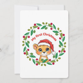 Convite Meu primeiro Ornamento de Natal