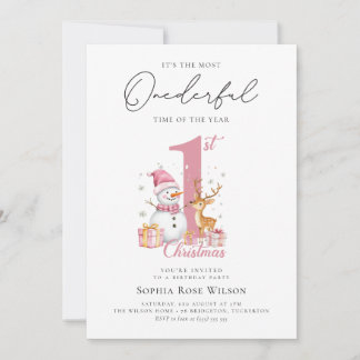 Convite Meu primeiro primeiro aniversario de Natal