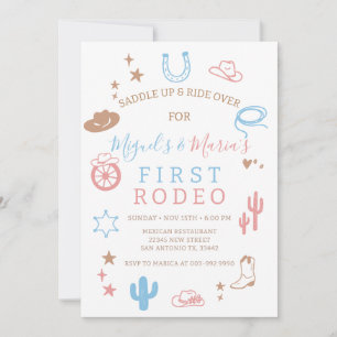 Convite Meu Primeiro Rodeio Gêmeos do Sul Aniversário de C