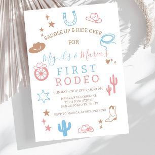 Convite Meu Primeiro Rodeio Gêmeos do Sul Aniversário de C