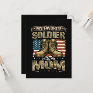 Convite Meu soldado favorito me chama de mãe