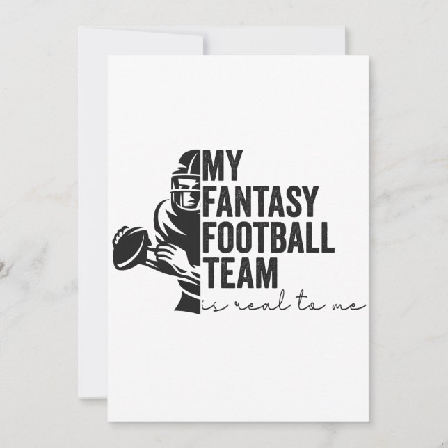 Convite Meu Time de Futebol Fantasia é Real Para mim Prese (Frente)