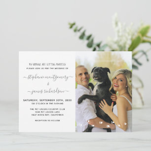 Convite Meus Humanos Estão Se Casando Foto de Casamento de