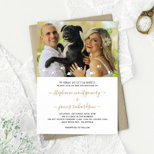 Convite Meus humanos se casando, foto de casamento de anim