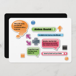 Convite MEUS PAIS SÃO O Bar Mitzvah.