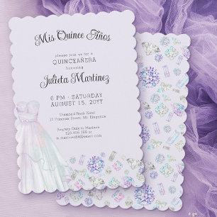 Convite Meus Quinze Anos Princesa Diamante Lilás Quinceane