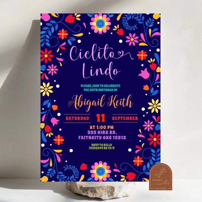 Convite Mexican Fiesta Cielito Lindo Birthday Invitation (Criador carregado)
