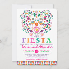 Convite Mexican Fiesta Floral Co-Ed Bridal Shower