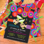 Convite Mexican Fiesta Rehearsal Dinner Margaritas<br><div class="desc">The Margaritas are cold and the salsa is hot! Bright and colorful Mexican Fiesta party invitations for a rehearsal dinner. Great for most any fiesta themed event,  just change the party info. Features two hands toasting with Margaritas with colorful paper flower decorations. Hand drawn invitation by McBooboos.</div>
