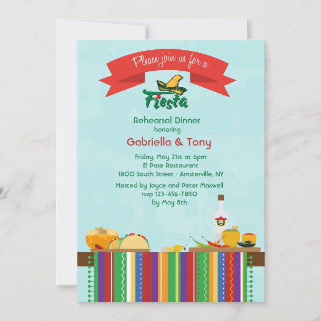 Convite mexicano da comida (Frente)