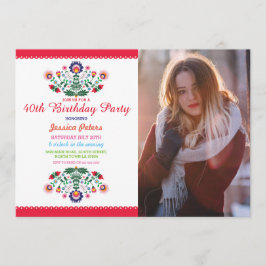 Convite Mexicano floral Viva da festa da festa de