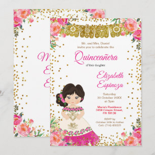 Convite Mexicano Quinceanera Mis Quince