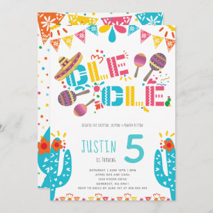 Convite México Fiesta Cactus Birthday