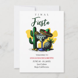 Convite méxico final fiesta bachelorette margarita