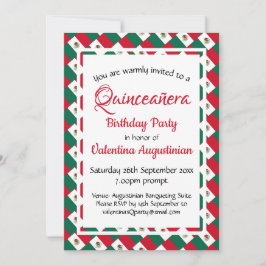Convite MEXICO Quinceañera Birthday Personalizado
