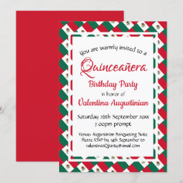 Convite MEXICO Quinceañera Birthday Personalizado
