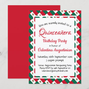 Convite MEXICO Quinceañera Birthday Personalizado