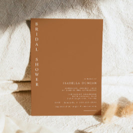 Convite Mia - Boho Burnt Orange Minimalist Chá de panela