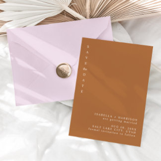 CONVITE MIA BURNT ORANGE SAVE THE DATE