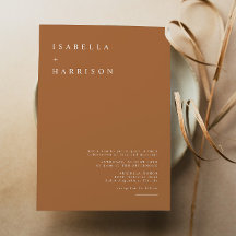 Mia - Casamento Minimalista Moderno Laranja Queima