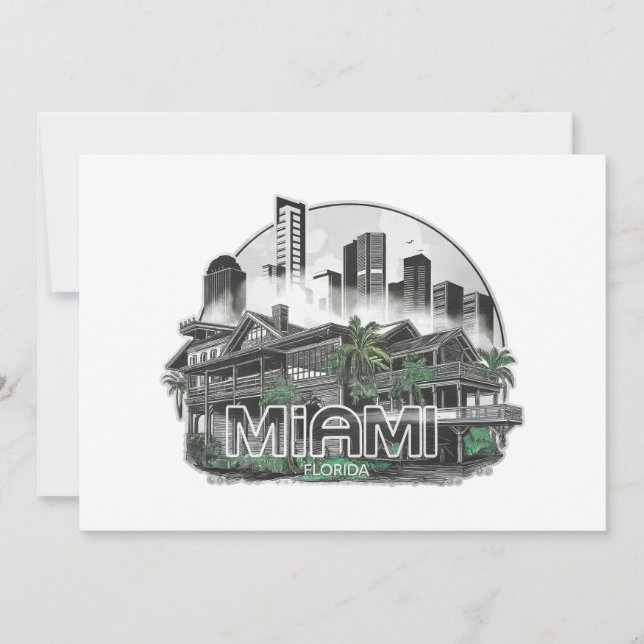 Convite Miami City Florida USA (Frente)