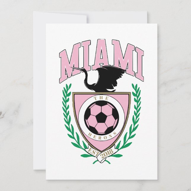 Convite Miami Futebol Varsity Estilo  (Frente)