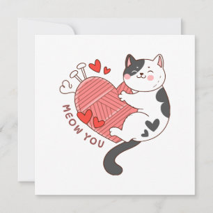 Convite Miau Você Gatinho Fofo Dia dos Namorados