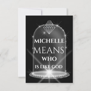 Convite Michelle Name Significa Diamond Formando Spark