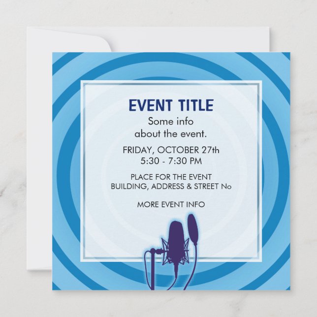 Convite Microfone Studio (Verso)