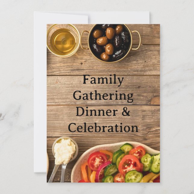 Convite MIDDLE EASTERN dinner invitation postcard (Frente)