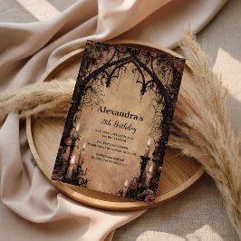 Convite Midnight Gothic Cathedral Birthday