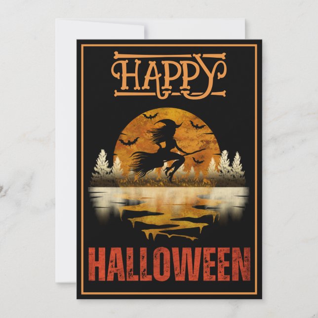 CONVITE MIDNIGHT WITCH NO QUARTO À LUZ DA LUZ DA NOITE (Frente)