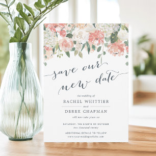 Convite Midverão Adiamento de Casamento Floral de Waterc