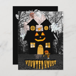 Convite Mikitiez vintage halloween spooky vibes abóbora