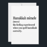 Convite Milagre de Hanukkah Engraçado Chanukah Definição J<br><div class="desc">Hanukkah, judaico, judeu, chanukah, pião, presente, aniversário, groovy, natal, menorá</div>
