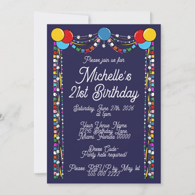 Convite Milestone Birthday Invite (Frente)