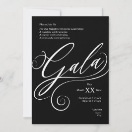 Convite Milestone Gala Invitation