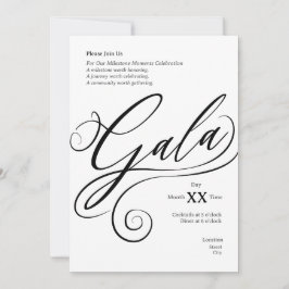 Convite Milestone Gala Invitation