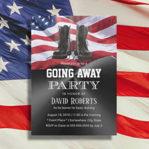 Convite Militares Soldado do Exército Indo Embora Metáli