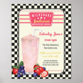 Convite milkshake restaurante Flyer  poster