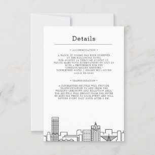 Convite Milwaukee, Wisconsin Wedding  Detalhes do convidad