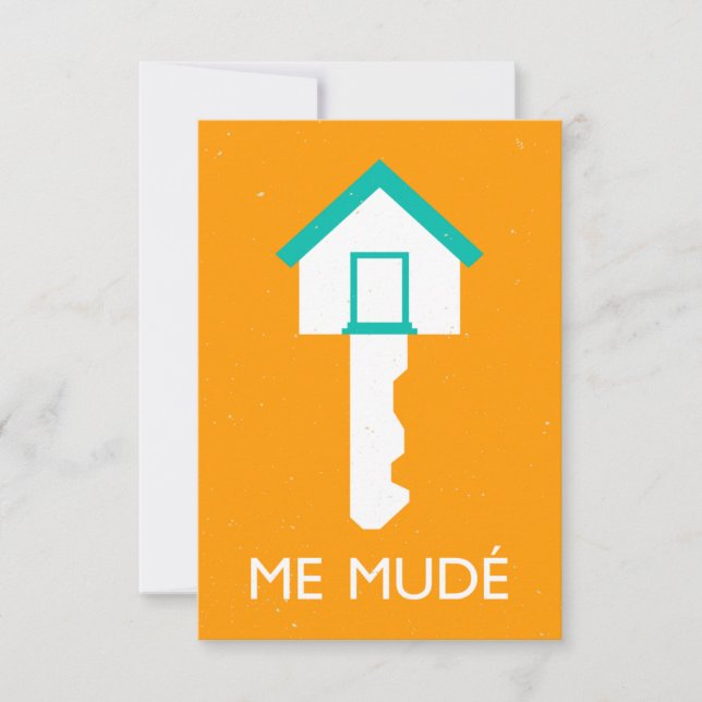 Convite mim mude llave de casa (Frente)